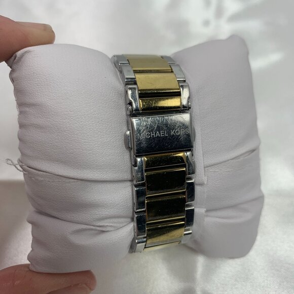 Michael Kors Womens Parker Analogue Watch Gold-Tone Crystal-Accented Stainless S - Picture 7 of 11